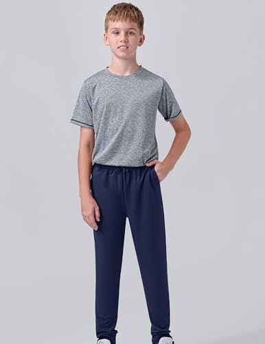 3 Pack Boys Lightweight Jogger Pants, Youth Athletic Sweatpants, Kids Toddlers Clothes Apparel