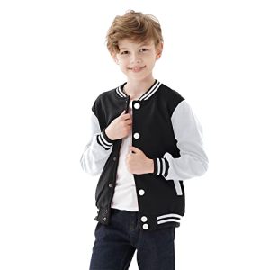 Kids Baseball Jackets Boys Girls Team Uniform Varsity Jacket Everyday Casual School Cotton Classic Clothing