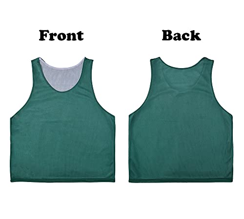 6 PCS Reversible Pinnies Basketball Soccer Training Vest Double Sided Mesh Jerseys for Adult