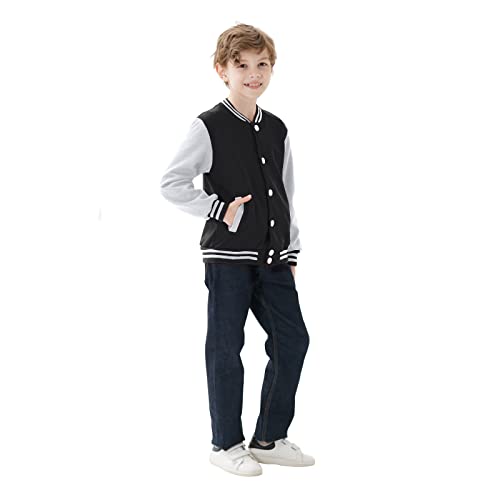 Kids Baseball Jackets Boys Girls Team Uniform Varsity Jacket Everyday Casual School Cotton Classic Clothing