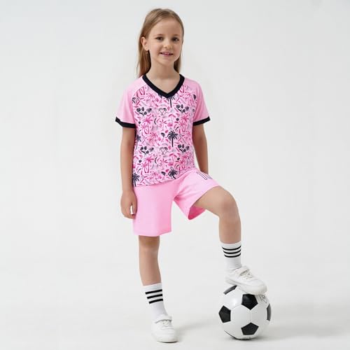 Unisex Kids Soccer Jersey for Girls Soccer Shirts Boy Soccer Outfits Soft Ideal Gift for Little Athlete 2-14 Years
