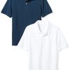 Boys and Toddlers' Short-Sleeve School Uniform Pique Polo Shirts, Multipacks