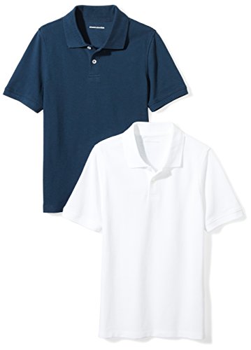 Boys and Toddlers' Short-Sleeve School Uniform Pique Polo Shirts, Multipacks