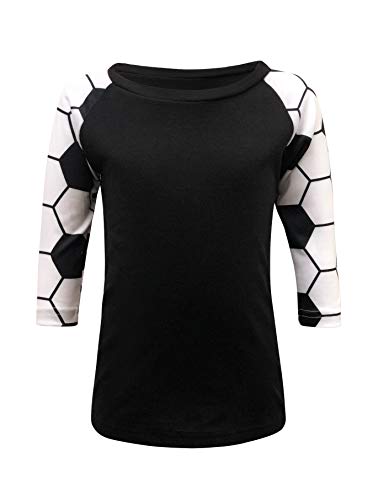 Sports Adult & Kids Raglan Shirt Printed Sleeves Athletic Jersey Soccer Volleyball Basketball Football