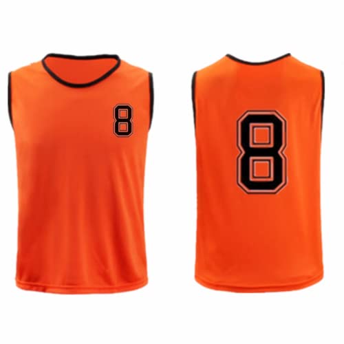 Soccer Sports Team Practice Pinnies Scrimmage Training Mesh Vests with Number-12 pcs Pack