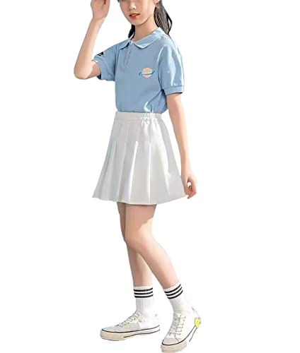 White Mini Skirt Pleated Tennis Skirts Skorts High Waisted Womens' Novelty Skirts for Women with Shorts 3XL