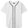 Made in USA Mens Premium Button Down Baseball Jersey Team Uniform Hip Hop Urban Tee Shirt