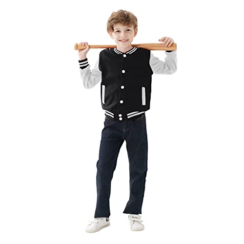 Kids Baseball Jackets Boys Girls Team Uniform Varsity Jacket Everyday Casual School Cotton Classic Clothing