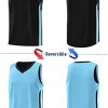 Men's Blank Reversible Basketball Jersey Team Uniform Athletic Hip Hop Basketball Shirts S-4XL