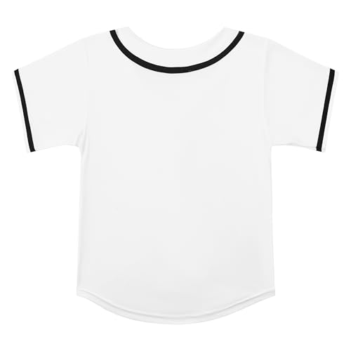 Youth Button Down Plain Baseball Jersey, Blank Softball Team Uniform, Hip Hop Hipster Short Sleeve Active Shirts