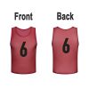 12 Pack（1-12） Numbered Pinnies/Scrimmage Vest/Team Practice Jerseys for Basketball, Soccer, Football