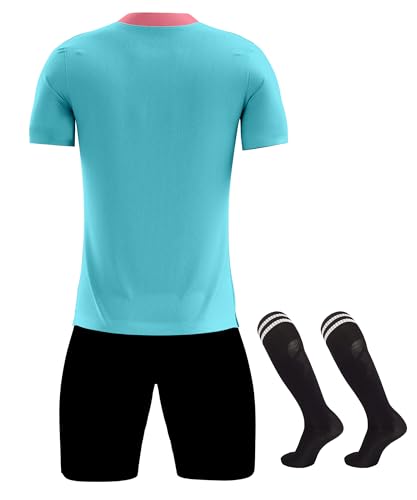 Men's Soccer Jersey and Shorts Quick Dry Youth Team Training Uniform with Socks