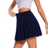 Stretchy Short Pleated Skirts for Women Cheerleader Uniform High Waist A-line Mini Skirt