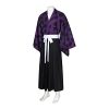 Anime Demon Kokushibou Cosplay Costume Kimono Outfits Uniform Set for Men Boys Halloween Party