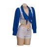 Women's Star Sexy Cheerleader Costume High School Girls Cheerleading Uniform Sports Team Two Piece Set