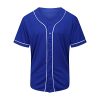 Blank Baseball Jersey,Short Sleeve Plain Jersey Shirt,Sports Uniform for Men Women(White, Black, Red,Blue,S-3XL)