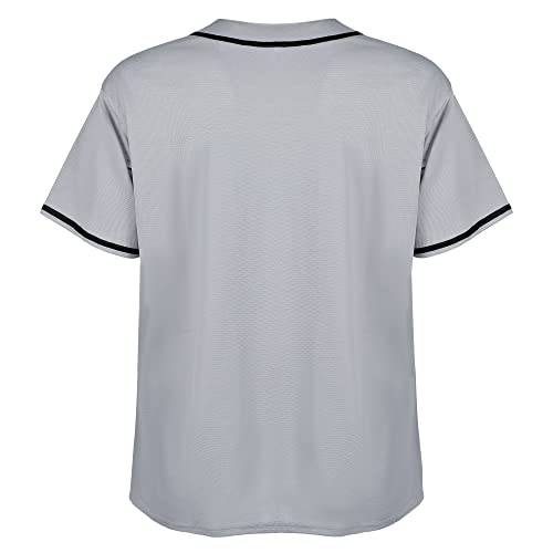 Mens Baseball Jersey Blank Plain Button Down Shirts Short Sleeve Hip Hop Hipster Active Team Sports Uniforms S-XXXL