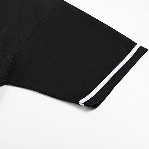 Blank Baseball Jersey for Men Women Full Button Up Short Sleeves Shirts Hip Hop Hipster Sports Uniforms