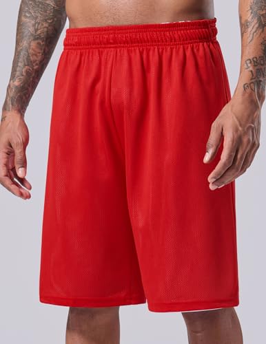 1 Set of Men's Reversible Basketball Jersey and Shorts, Double-Sided Custom Athletic Uniforms for Team Sports Practice