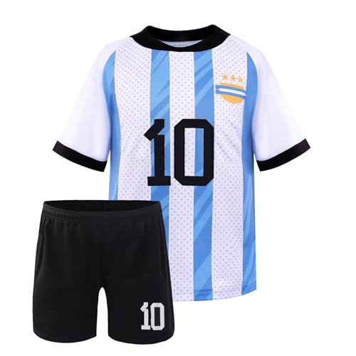 Boy's Soccer Jerseys for Kids #10 Outdoors Football Team Training Uniform Kit Boys Girls Youth Child Sport Fan Jersey