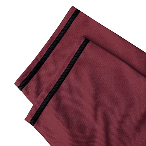 Blank Baseball Jersey, Short Sleeve Plain Jersey Shirt Sports Hip Hop for Men Women(X-Large, Claret)