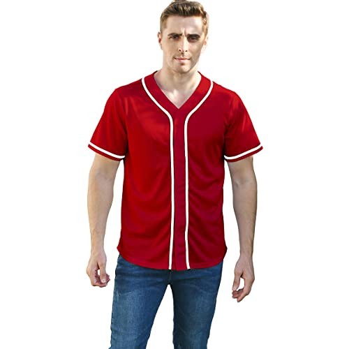 414Frs3HUrL.jpg Men Baseball Jersey Button Striped T Shirts Sports Uniform Jersey Active Short Sleeve Tee Team Clothing