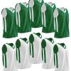 414s0ahnSAL.jpg 10-Pack Men's Reversible Custom Basketball Jerseys, Plain Mesh Athletic Sleeveless Shirts Blank Team Uniforms Set