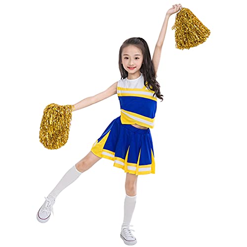 Little Girls' 2 Piece High School Cheerleading Uniform Costume Complete Outfit Cosplay Fancy Dress