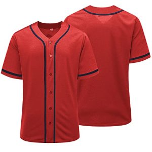 Baseball Jersey for Men and Women,Hipster Hip Hop Sports Uniforms,Shirts Short Sleeve for Custom Button up Shirt