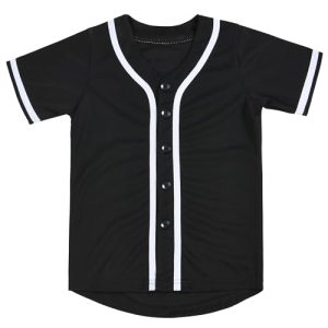 Kids Baseball Jersey Button Down Hip Hop Personalized Sport T Shirts Tops Baseball Shirt for Boys Girls Toddler 2T-12Y
