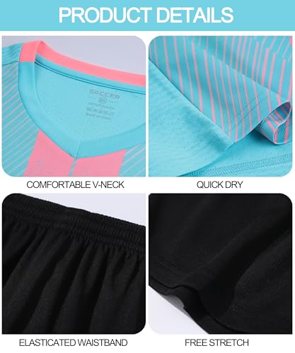 Men's Soccer Jersey and Shorts Quick Dry Youth Team Training Uniform with Socks