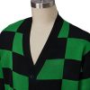 Men's Kamado Tanjirou Costume Giyu Tomioka Cosplay Sweater Demon Coat Slayer Cardigan