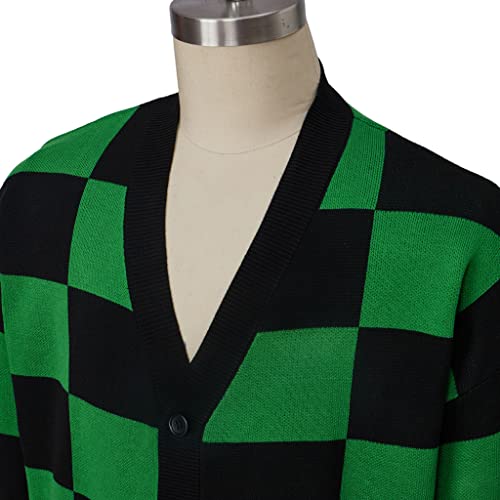 Men's Kamado Tanjirou Costume Giyu Tomioka Cosplay Sweater Demon Coat Slayer Cardigan