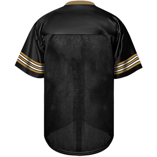 Men Blank Plain Football Jersey, Adult Hip Hop Hipster Short Sleeve Mesh Pullover Shirts,Custom Uniforms for Party
