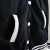 Kids Baseball Jacket Varsity Style Casual Fit Sport Boys Girls Team Uniforms Cardigan Sweatshirt