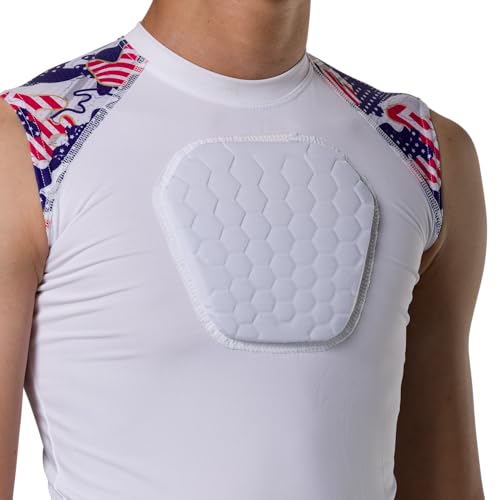 Youth Chest Protector Baseball Heart Guard Sternum Protection Compression Shirt. HEX Padded Shirt