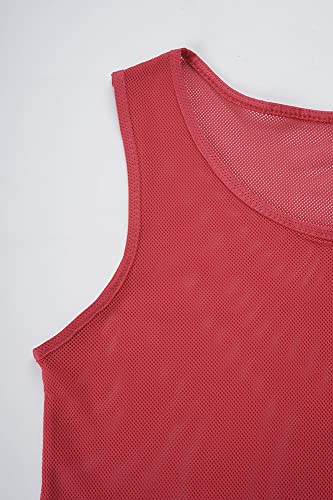 12 Pack Scrimmage Vest/Team Training Jerseys/Sports Pinnies/Practice Jerseys/Soccer Bibs with Carry Bag