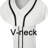 5 Pack Mens Plain Blank Baseball Jersey Button Down Shirts Short Sleeve Hipster Hip Hop Sports Team Uniform