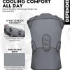 Defender Adult Padded Football Shirt - Football Rib Protector with Shoulder & Spine Football Pads, 5-Pad Football Compression