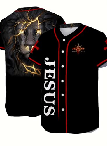 Print Baseball Jerseys for Men Sports Shirts Casual Baseball for Fans