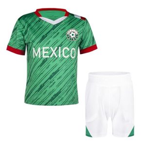 Kids Soccer Training Jerseys 2-14Y, Boys & Girls Practice Outfits with National Team Colors, Moisture-Wicking