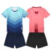 Boy's 2-Pack Soccer Jersey and Short Sets Quick Dry Sports Team Training Uniform Knit