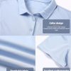 5 Pack Women's Polo Shirts Short Sleeve 3 Buttons Collared Uniform Tops Moisture-Wicking T-Shirts for Work & Casual
