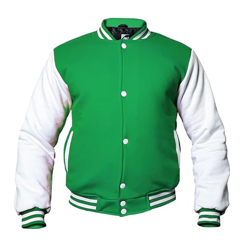 Kids Baseball Jackets Boys Girls Fit Varsity Jacket Casual Team Uniform Plain Button School Coat