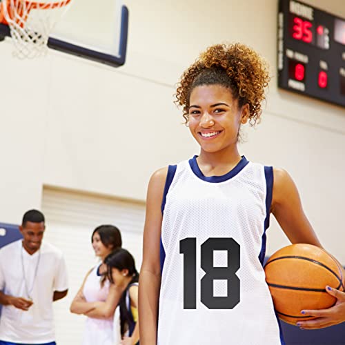 88 Pieces Iron On Numbers, Jersey Heat Transfer Numbers for Sports T Shirts Team Uniform Football Basketball Baseball-Black, 8