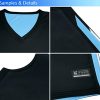 Men's Blank Reversible Basketball Jersey Team Uniform Athletic Hip Hop Basketball Shirts S-4XL