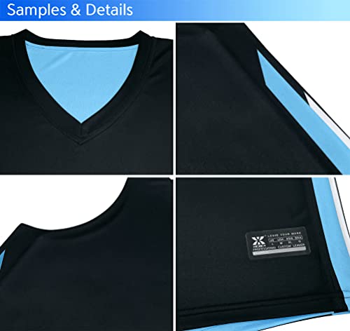 Men's Blank Reversible Basketball Jersey Team Uniform Athletic Hip Hop Basketball Shirts S-4XL