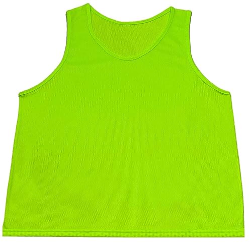 Scrimmage Training Vest Kids Youth Adult Soccer Practice Jersey Athletic Pinnies (6 & 12 Pack)