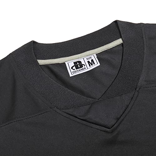 DEHANER Plain Blank Football Jerseys for Men Unisex Athletic T-Shirts Practice Sports Uniforms Outfits