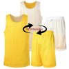 Men's Reversible Basketball Jersey Uniform Suit Blank Mensh Jersey Team Custom Basketball Shirts and Shorts